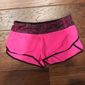Lululemon pink and black shorts size 4